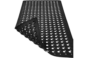 TEESHLY Bath Mat for Tub & Shower, Non Slip Soft Bathmat with Suction Cups & Drain Holes, Machine Washable Bathtub Floor Liner Mats for Bathroom, 35x16 Inch, Black