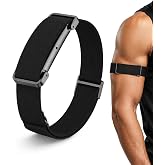 Nylon Sport Bicep Bands Compatible with Google Fitbit Air Band | Adjustable Elastic Arm Strap with Metal Frame Case, Breathable Replacement Arm Band for Fitbit Air Tracker Men Women