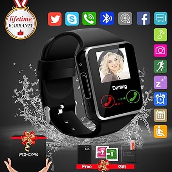 Reloj inteligente Bluetooth con cámara, reloj desbloqueado del ...