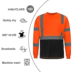 DPSAFETY High Visibility Class 3 T Shirts，Hi Vis