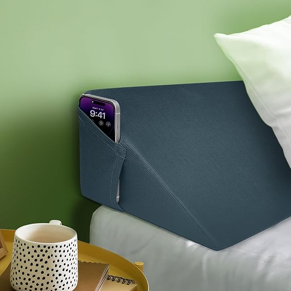 BLUNIQUE WEDGE PILLOW HEADBOARD, ULTIMATE COMFORT BED WEDGE...