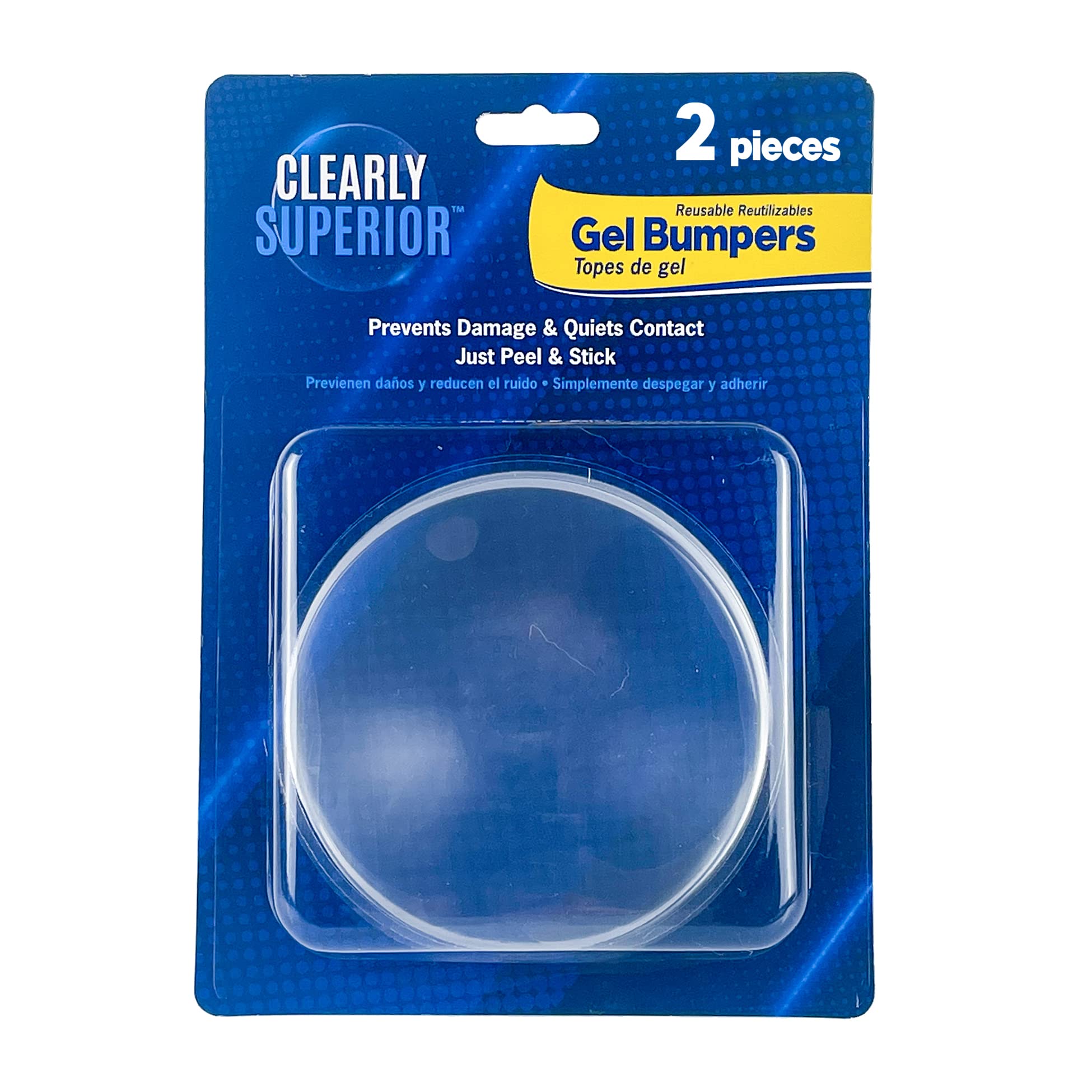 Photo 1 of Large Doorstop Wall Protectors - 2-Pack 3.5" - Protects Walls from Doorknob and Door Handle - Clear Adhesive Door Bumpers for Walls - Easy to Apply, Just Peal & Stick