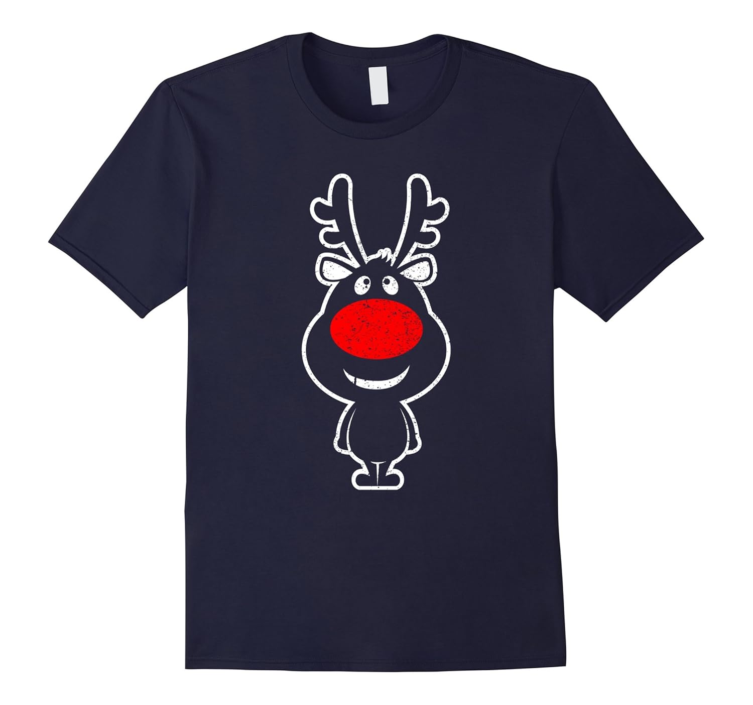 Reindeer With Red Nose Christmas T-Shirt Funny-ANZ