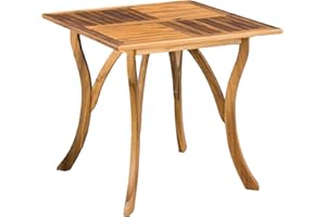 Christopher Knight Home Hermosa Acacia Wood Square Table, Teak Finish