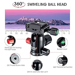 MACTREM Professional Camera Tripod with Phone