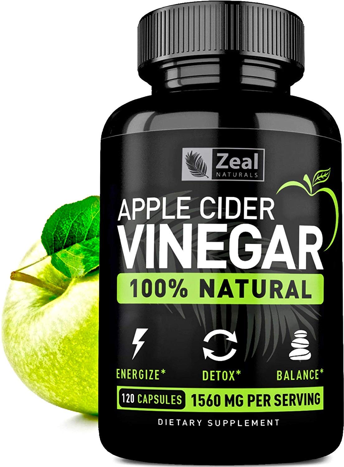 100% Natural Raw Apple Cider Vinegar Pills from The Mother (1560mg ...