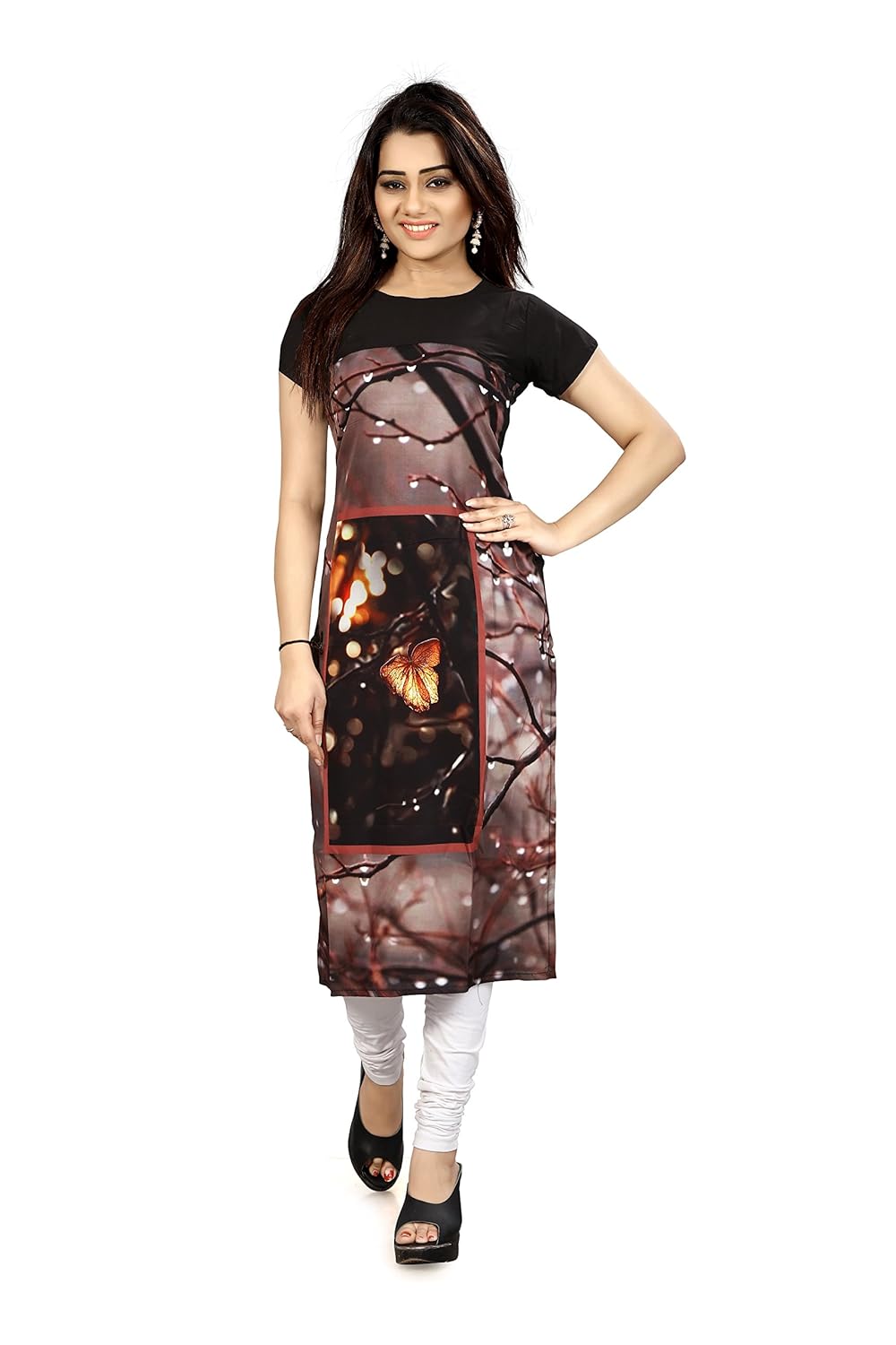 new ethnic 4 you women's crepe kurti (efc008)