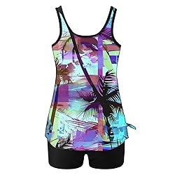 Tankini Swimsuits for Women Tummy Control Blouson
