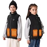 PYALT Kids Heated Vest Boys Girls Heated Vest with battery pack included 7.4V 10000mAh Outdoor Kids Heated Coat