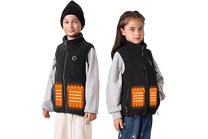 PYALT Kids Heated Vest Boys Girls Heated Vest with battery pack included 7.4V 10000mAh Outdoor Kids Heated Coat