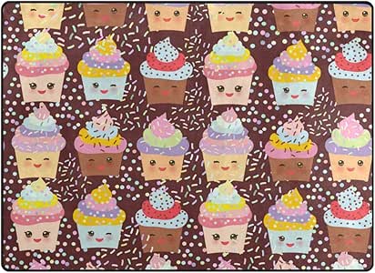 Amazon.com: INGBAGS Super Soft Modern Cupcake Kawaii Funny Area Rugs
