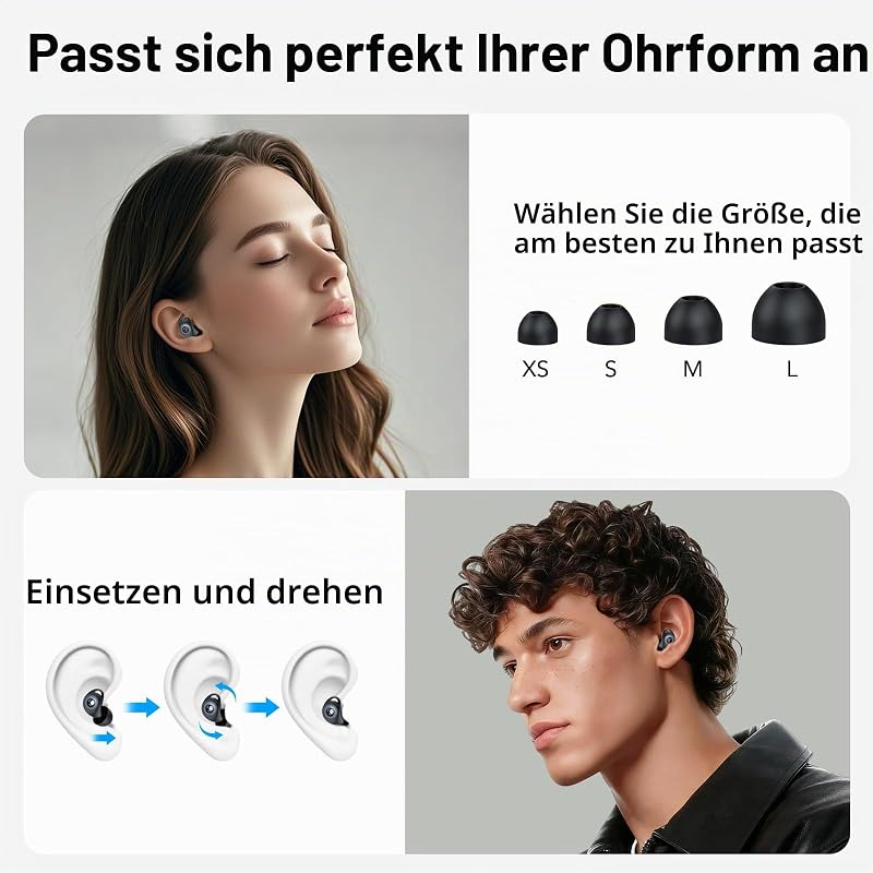 Ohrstöpsel zum Schlafen, 45dB Noise Cancelling Gehörschutz Silikon Earplugs