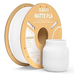 ELEGOO Matte PLA Filament Matte White 1KG, 1.75mm