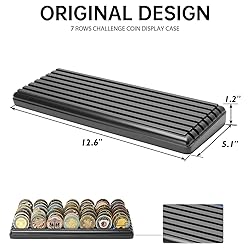 DecoWoodo 7 Rows Challenge Coin Display Stand Solid