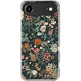 LUMARKE for iPhone Air Case Cute - Wireless Charging Compatible - Dual-Layer Soft Silicone + Hard Shell - Trendy Floral Design - Matte Finish Phone Cover for iPhone 17 Air - Vintage Flower