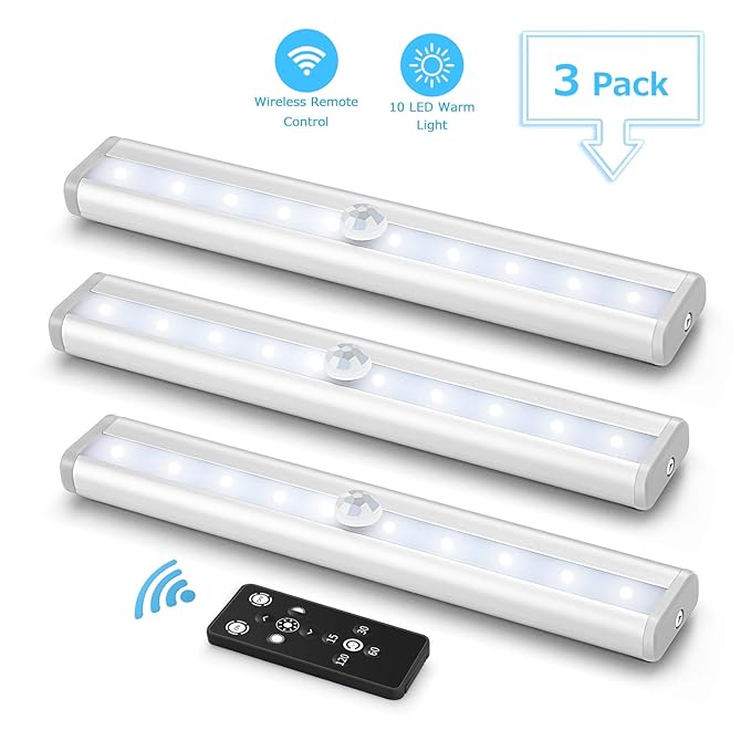 Under Cupboard Lights 3 Pcs Fansteck 10 Led Cupboard Lighting Kit