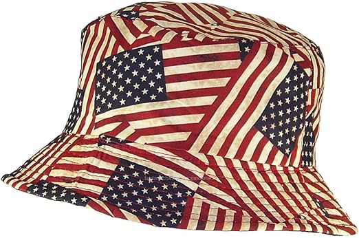 american flag bucket hat