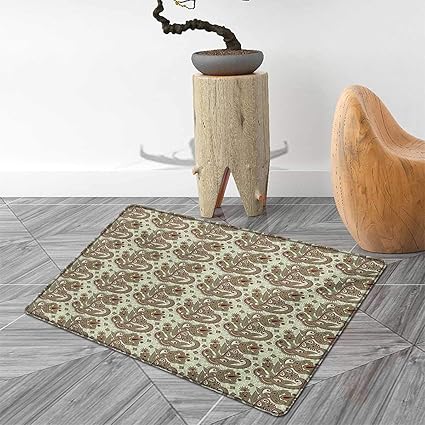 Amazon Com Ethnic Bath Mat For Tub Persian Middle Eastern Floral