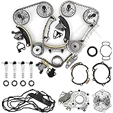 Htostar Racing Engine Timing Chain Kit Compatible with Buick Cadillac Chevrolet GMC Pontiac Saab Saturn Suzuki Acadia Traverse Enclave Caprice Equinox 2007-2022 3.6 3.2 3.0 2.8 w/Oil Pump Water Pump