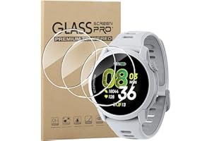 KZIOACSH Screen Protector for COROS Pace 4, 3 Pack 9H Hardness [Anti-Scratch] Tempered Glass Screen Protector 2.5D Round Edge