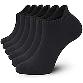 Ankle Thin Socks Womens Combed Cotton Low Cut Athletic No Show Running Socks With Heel Tab 6 Pairs