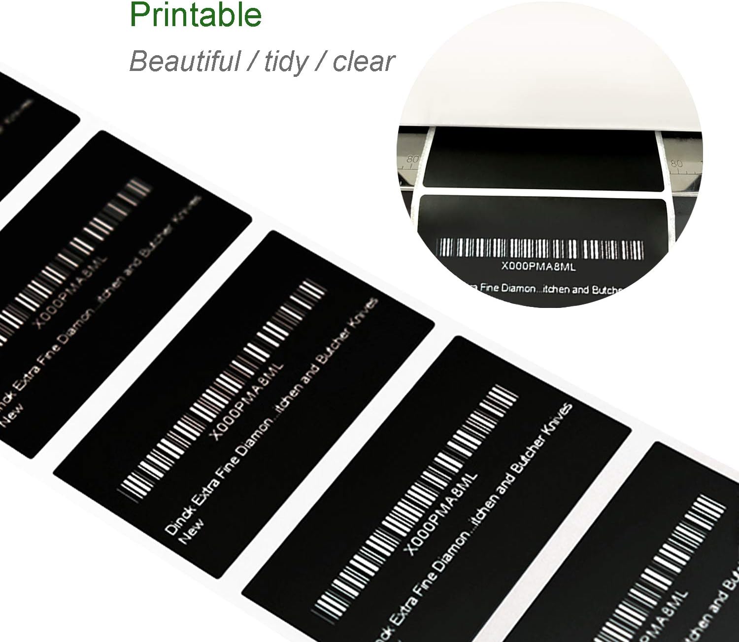 1000 Blatt Tafel Aufkleber Etiketten Selbstklebend Sticker Schwarz