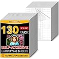 130 PCS Self-Adhesive Laminating Sheets, 9 x 12 Inches Clear Laminating Sheets No Machine Needed Self Sealing Laminate Sheets