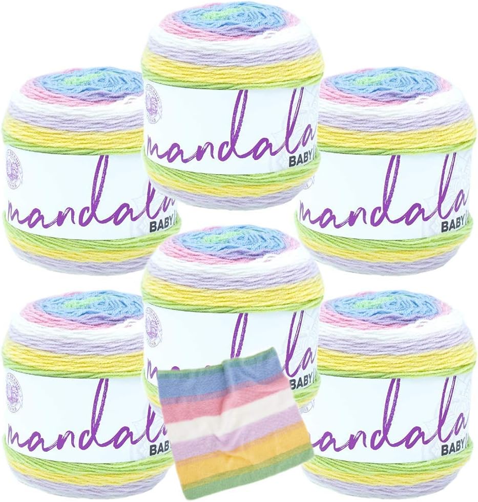 Lion Brand Yarn Mandala Baby 6 Pack with Pattern