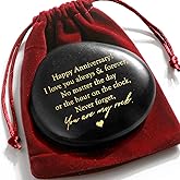 Happy Anniversary Rock Gifts for Men Women,Aniversario Gift for Him,Year Anniversary Wedding Gift for Husband,Anniversary Engraved Stone Presents,Romantic Sweetest Day Valentine Gifts for Men Him