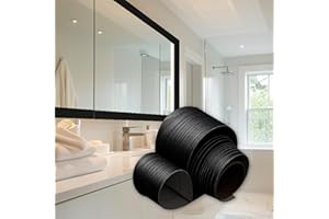 VERY BERRY STICKER Black Wood Grain Wallpaper Border (3.9" x 393.7", 10cm x 10m, Rough Wood Texture) Self Adhesive Removable Waterproof Peel and Stick Wall Edging Mirror Framing Wall Décor Made in Korea