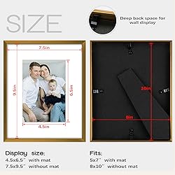 Frametory, 8x10 Aluminum Frames with Mats for 5x7