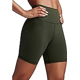CRZ YOGA Butterbreeze Athletic Biker Shorts 6'' - High Waisted Workout Gym Volleyball Running Yoga Tummy Control Womens