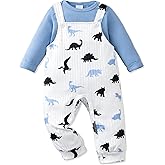 NZRVAWS Newborn Baby Boy Clothes Outfits Infant Stripe Animal Romper Cute Denim Jeans Jumpsuit Overalls 0-18 Months