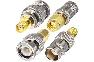 onelinkmore SMA to BNC Adapter Kits for SDR, Handheld Radios, Scanner, Walkie Talkie, Coaxial Adapter, 4 Pieces