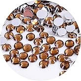 4500 Pcs SS12 3mm Flatback Rhinestones for Nails Art Crafts Glitter Round Gems Crystals DIY Clothes Shoes(Dark Coffee)