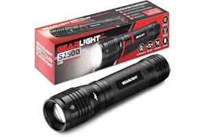 GearLight S2500 LED Flashlight - Extremely Bright, Powerful Tactical Flashlights with High Lumens for Camping, Emergency & Everyday Use - 1 Pack, (Batteries Not Included)