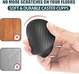 TaoTazon Rubber Castor Cups 2in 4Pcs Floor Protectors Non Slip Furniture Pads view 3