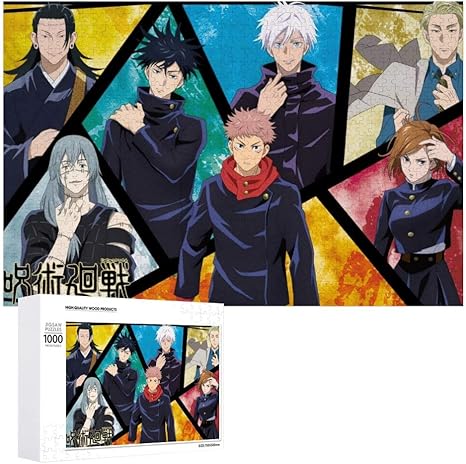 Amazon Co Jp 呪術廻戦 木製アニメジグソーパズル大人と子供たちへのプレゼント手作りジグソーパズル チャレンジファミリーゲーム 1000 Pcs ホーム キッチン