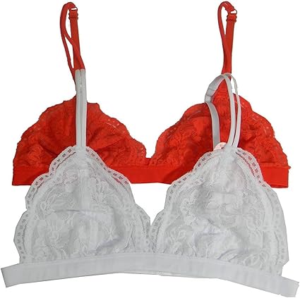 red bralette