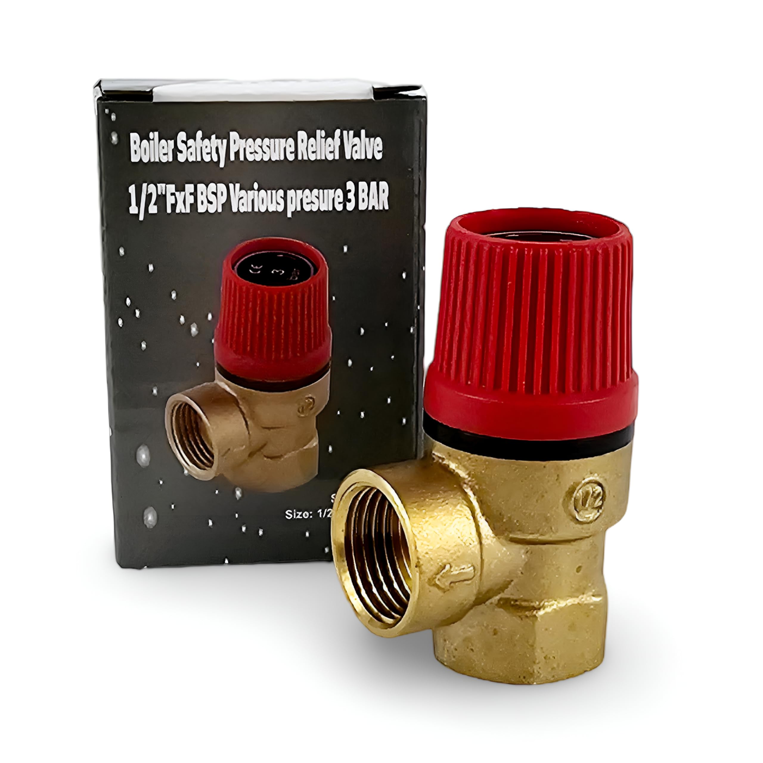 Wärmer System Boiler Safety Pressure Relief Valve 1/2FxF BSP 3 BAR