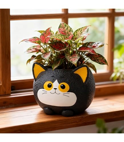 Amazon.com : Streamline Imagined Red Panda Ceramic Planter