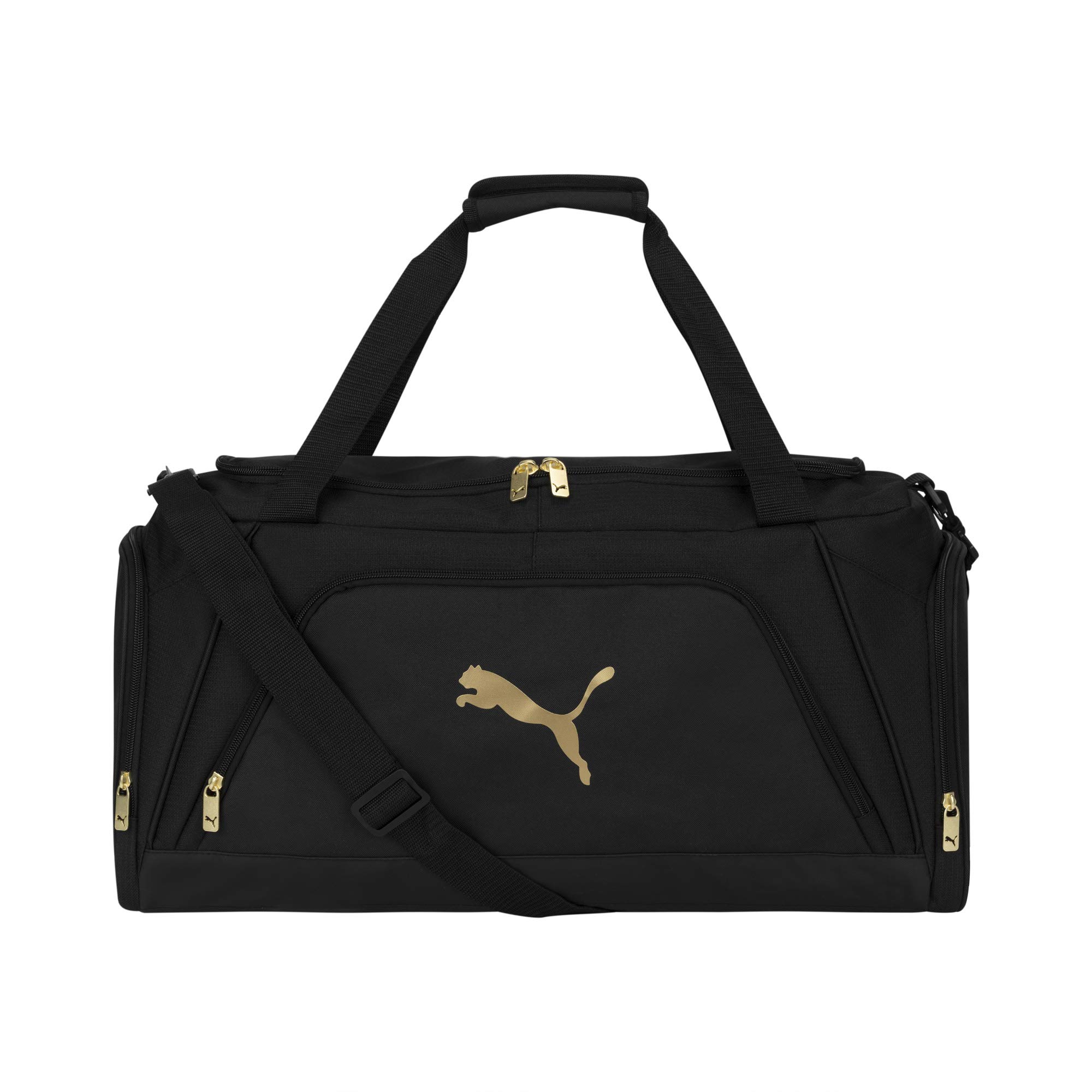 Photo 1 of PUMA unisex adult Evercat Accelerator Duffel Bags, Black/Gold, One-Size US