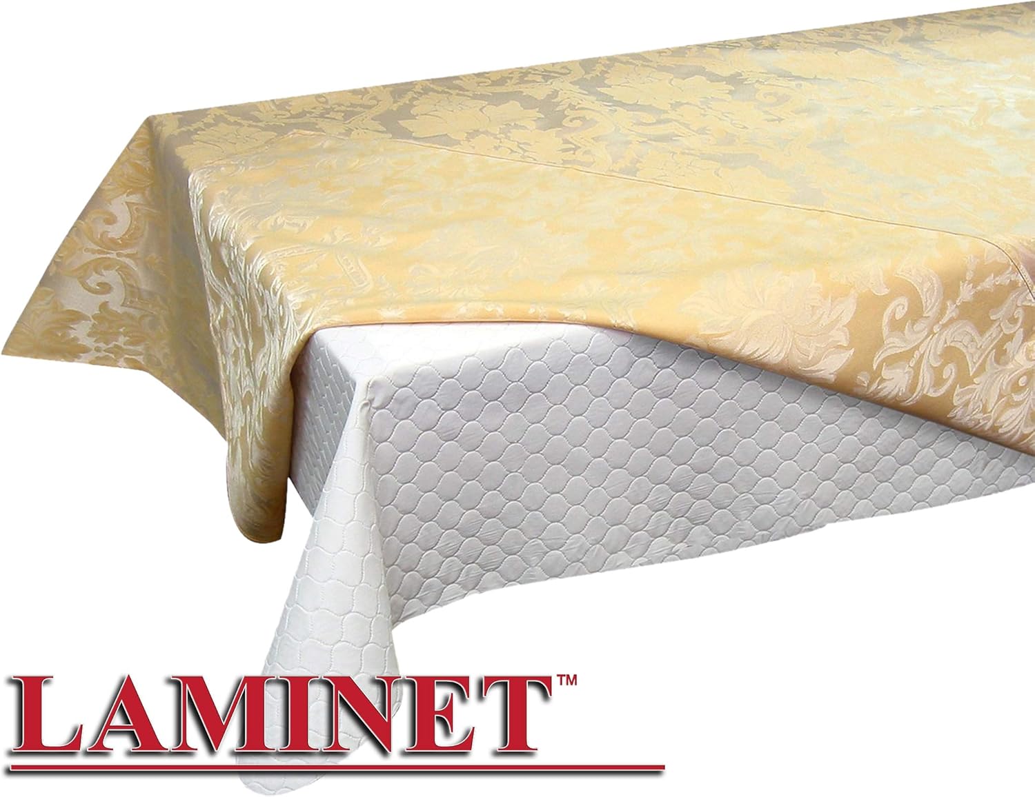 LAMINET - Deluxe Cushioned Heavy-Duty Customizable Quilted Table Pad - 52" x 108" Oblong: Home & Kitchen