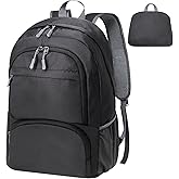 HOLYLUCK 20L lightweight packable Hiking Daypack Foldable Backpack for Men Women Small Travel Outdoor Foldable Shoulder Bag-black