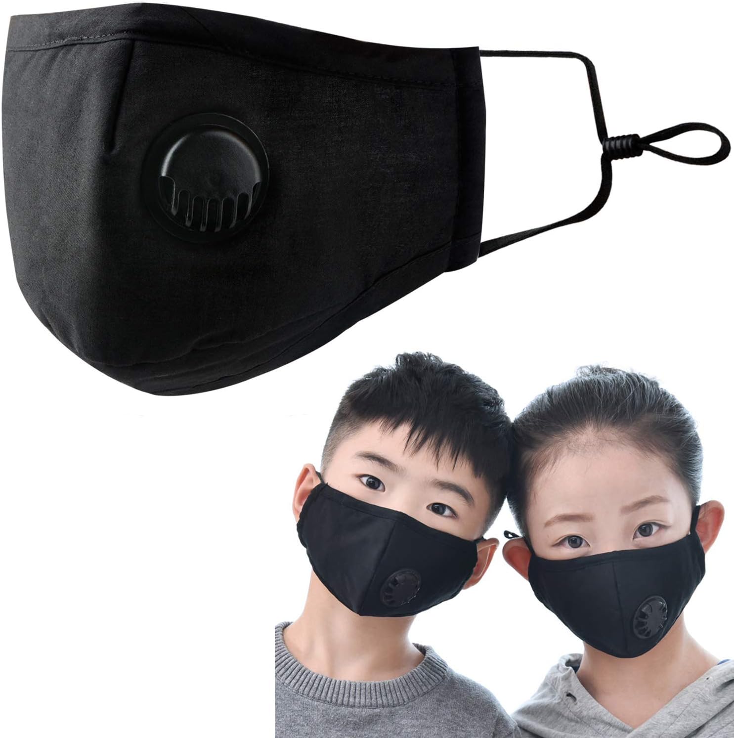 wang JESS Dust Mask for Kids,3PCS Adjustable and Reusable Masks Activated Carbon Mask Protection Protection from dust, Smoke, Pollution, allergens, Pollen, pet Hair