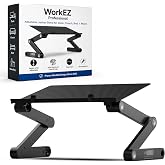 Uncaged Ergonomics WorkEZ Laptop Stand for Desk and Bed, Lap Desk, XL-Black | A laptop stand with mouse pad that detaches, 16.5 x 11 in vented aluminium panel, fits up to 15.6 inches.