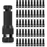 iCreating 50Pack Low Voltage Wire Connector, Landscape Lighting Connectors Waterproof for 12/2 Gauge Cable Landscape Light Connectors for Outdoor Path Lights Spotlights In-Ground Lights