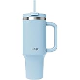 Contigo Streeterville Tumbler, 40 oz (1.18 L), Insulated Stainless Steel Water Bottle with Straw and Leak-Proof Lid, Glacier