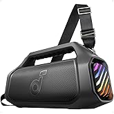 Soundcore Boom 2 Plus Portable Speaker by Anker, 140W, 2+2 Channel, BassUp 2.0, 20H Playtime, Fast Charge, IPX7 Waterproof, RGB Lights, Power Bank, Bluetooth 5.3, Outdoor Speakers, Camping, Beach