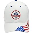 Shelby Cobra Snake American Flag Baseball Cap | White Hat with American Flag | Adjustable | One Size Fits All